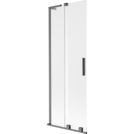 Mexen Velar L paroi de baignoire coulissante à 2 volets 70 x 150 cm, givré, gris canon brossé - 896-070-003-31-66