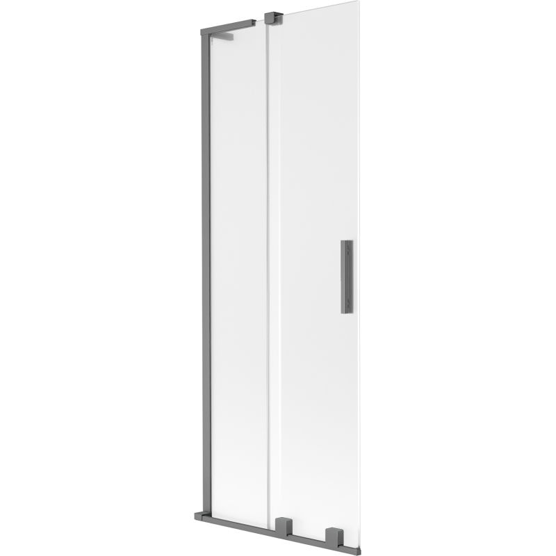Mexen Velar L Badewannenfaltwand 2-teilig verschiebbar 70 x 150 cm, matt, Gun Metal - 896-070-003-31-95