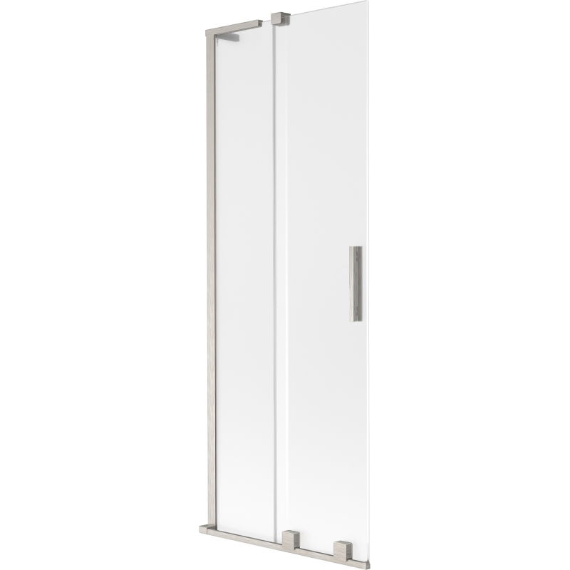 Mexen Velar L Badewannenabtrennung, 2-flügelig, verschiebbar, 70 x 150 cm, matt, gebürstetes Nickel - 896-070-003-31-97