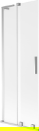 Mexen Velar L paroi de baignoire à 2 vantaux coulissants 75 x 150 cm, givré, chrome - 896-075-003-31-01