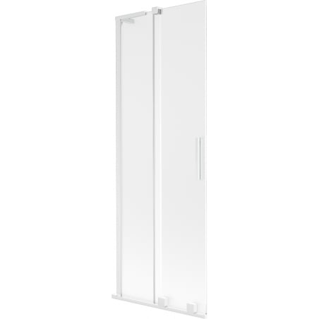 Mexen Velar L vannitoa kaheosaline laiendatav dušisein 75 x 150 cm, mattklaas, valge - 896-075-003-31-20