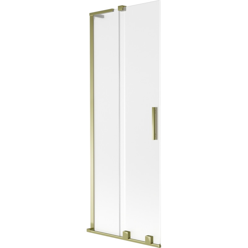 Mexen Velar L klizna paravana za kadu s dva krila, klizna, 75 x 150 cm, matirano staklo, zlatna - 896-075-003-31-50