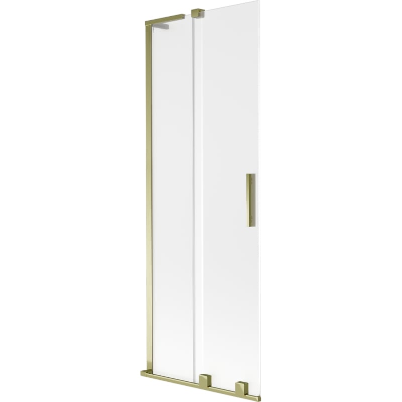 Mexen Velar L painel de duche dobrável de 2 painéis, 75 x 150 cm, fosco, dourado - 896-075-003-31-50