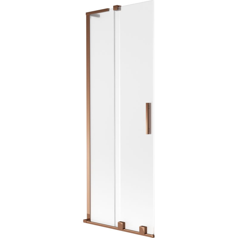 Mexen Velar L vannas istabas ekrāns ar 2 bīdāmiem spārniem 75 x 150 cm, matēts, rozā zelts - 896-075-003-31-60