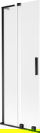 Mexen Velar L paroi de baignoire à 2 vantaux coulissants 75 x 150 cm, givré, noir - 896-075-003-31-70