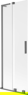 Mexen Velar L Badewannenfaltwand 2-teilig verschiebbar 75 x 150 cm, satiniert, Gunmetal - 896-075-003-31-95