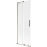 Mexen Velar L vannitoa dušisein 2-osaline liuguks 75 x 150 cm, matt, harjatud nikkel - 896-075-003-31-97