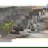 Mexen Omega Duschkabine, Schiebetür 140 x 80 cm, transparent, Chrom + Duschwanne Flat - 825-140-080-01-00-4010