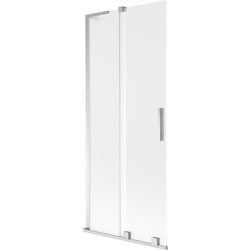 Mexen Velar L painel de banho deslizante de 2 painéis de 80 x 150 cm, fosco, cromado - 896-080-003-31-01