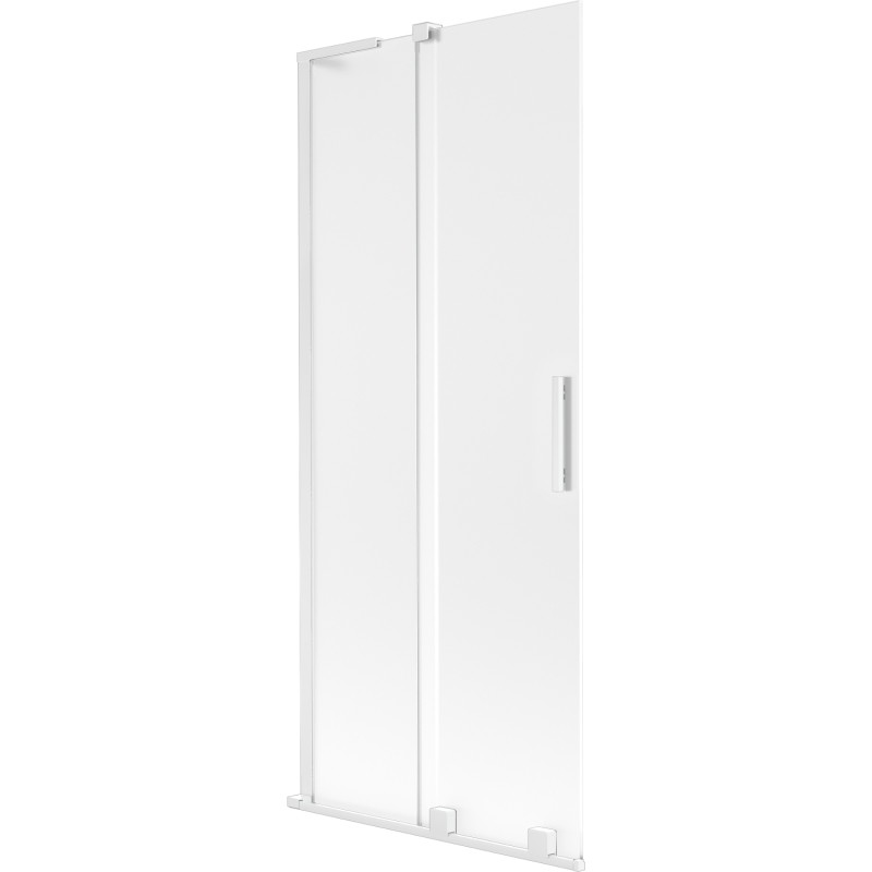 Mexen Velar L vannitoa vahesein 2-osaline liuguks 80 x 150 cm, härm, valge - 896-080-003-31-20