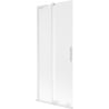 Mexen Velar L 2-panel sliding bath screen 80 x 150 cm, frost, white - 896-080-003-31-20