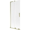 Mexen Velar L parawan nawannowy 2-skrzydłowy rozsuwany 80 x 150 cm, szron, złoty - 896-080-003-31-50