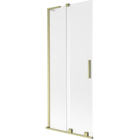 Mexen Velar L kahe tiivaga liuglev vannitoa sirm 80 x 150 cm, härmas, kuldne harjatud - 896-080-003-31-55