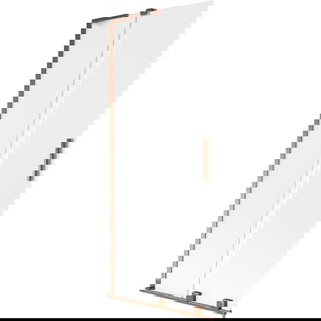 Mexen Velar L Συρόμενο παραβάν μπανιέρας 2 φύλλων 80 x 150 cm, αμμοβολή, ροζ χρυσό