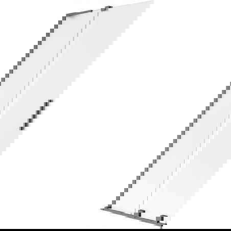 Mexen Velar L Badewannenwand 2-flügelig, verschiebbar 80 x 150 cm, matt, gebürstetes Gun Gray - 896-080-003-31-66