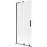Mexen Velar L dvoslojni klizni paravan za tuš 80 x 150 cm, matirano staklo, brušeni sivo-crni - 896-080-003-31-66