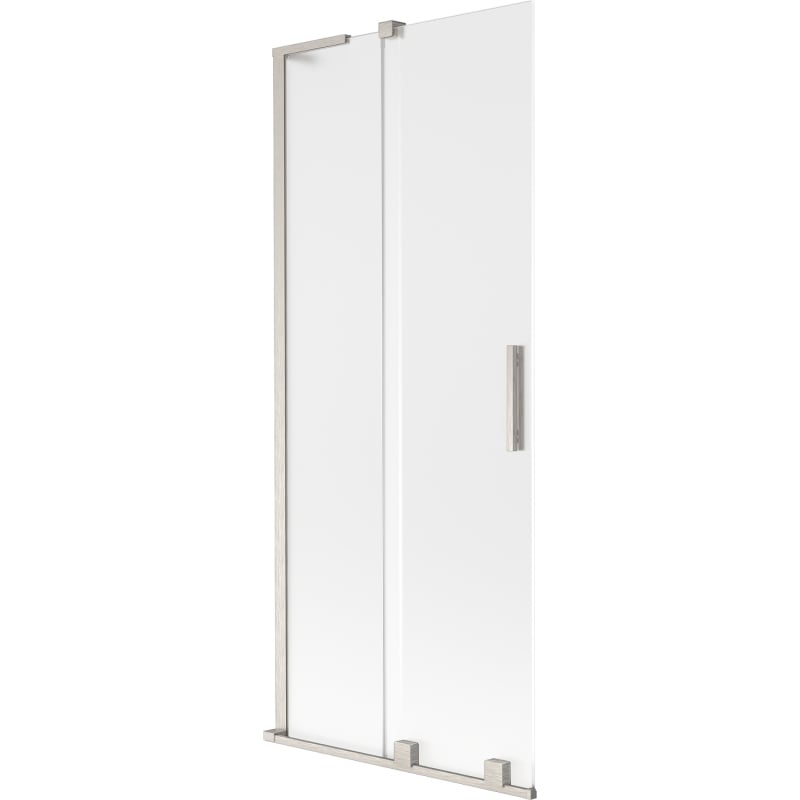 Mexen Velar L bath screen 2-panel sliding 80 x 150 cm, frosted, brushed nickel - 896-080-003-31-97