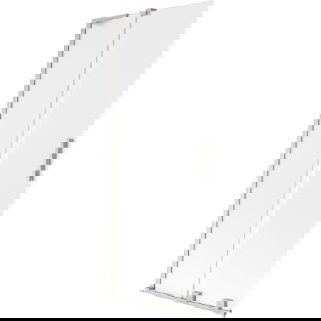 Mexen Velar L Badewannenwand 2-flügelig verschiebbar 80 x 150 cm, matt, gebürsteter Nickel - 896-080-003-31-97
