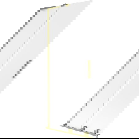 Mexen Velar L badwand schuifdeur met 2 panelen 85 x 150 cm, mat, goud - 896-085-003-31-50