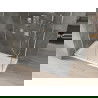 Mexen Omega Duschkabine, Schiebetür 140 x 80 cm, transparent, Chrom + Duschwanne Flat - 825-140-080-01-00-4010