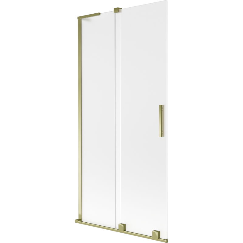 Mexen Velar L Badewannenfaltwand 2-flügelige Schiebetür 90 x 150 cm, matt, gold - 896-090-003-31-50
