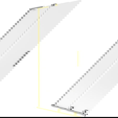 Mexen Velar L Badewannenabtrennung 2-flügelig, verschiebbar 90 x 150 cm, matt, gebürstetes Gold - 896-090-003-31-55
