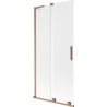 Mexen Velar L Bath Screen 2-Panel Sliding 90 x 150 cm, Frosted, Brushed Copper - 896-090-003-31-65