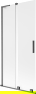 Mexen Velar L paroi de baignoire à 2 volets coulissants 90 x 150 cm, givre, gris canon brossé - 896-090-003-31-66