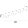 Mexen Vierfach-Handtuchhaken, schwarz - 709264-70