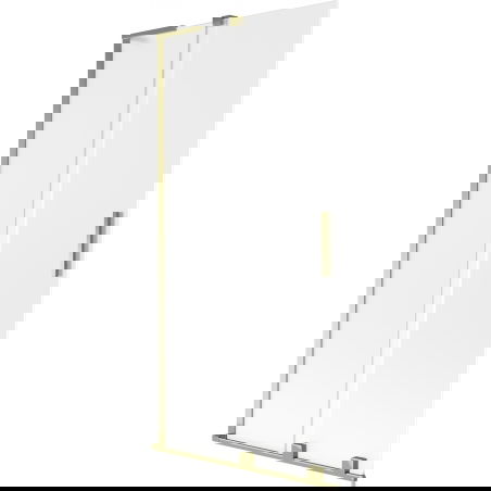 Mexen Velar L divkāršo durvju bīdāmie dušas durvis 95 x 150 cm, sarmas efekts, zelta - 896-095-003-31-50