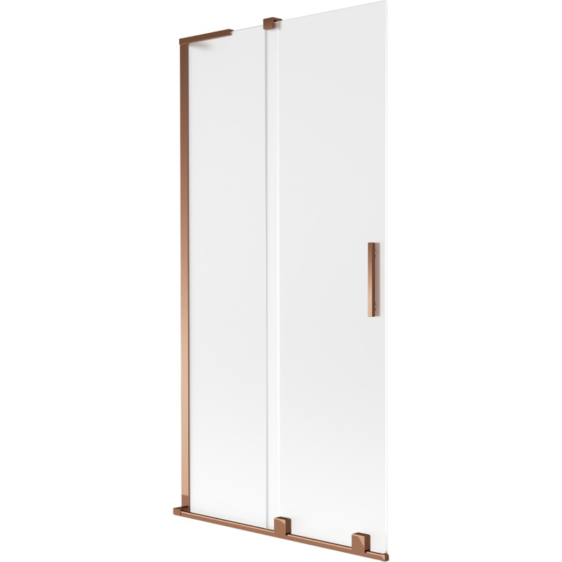 Mexen Velar L 2-krilni klizni paravan za kadu 95 x 150 cm, mat, ružičasto zlato - 896-095-003-31-60