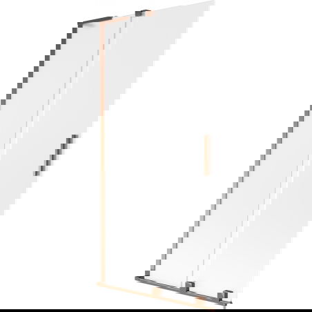 Mexen Velar L Badewannenfaltwand 2-flügelig verschiebbar 95 x 150 cm, gefrostet, Roségold - 896-095-003-31-60
