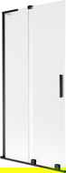 Mexen Velar L parede de chuveiro deslizante de 2 painéis 95 x 150 cm, fosco, preto - 896-095-003-31-70