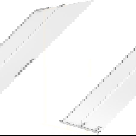 Mexen Velar L Badewannenabtrennung 2-flügelig verschiebbar 95 x 150 cm, mattiert, gebürsteter Nickel - 896-095-003-31-97
