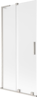 Mexen Velar L mampara de ducha 2 paneles deslizantes 95 x 150 cm, escarcha, níquel cepillado - 896-095-003-31-97