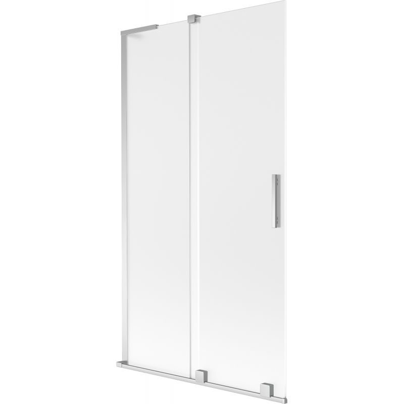 Mexen Velar L Kaksisiipinen liukuva kylpyhuoneen suojaseinä 100 x 150 cm, huurrettu, kromi - 896-100-003-31-01