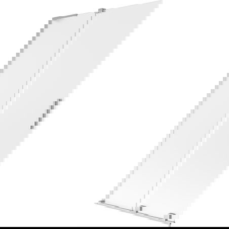 Mexen Velar L Duschabschluss, 2-flügelig, schiebbar, 100 x 150 cm, Frost, Chrom - 896-100-003-31-01