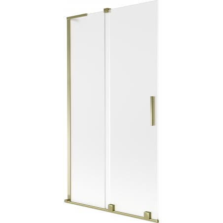 Mexen Velar L Bath Screen 2-Wing Sliding 100 x 150 cm, Frosted, Gold - 896-100-003-31-50