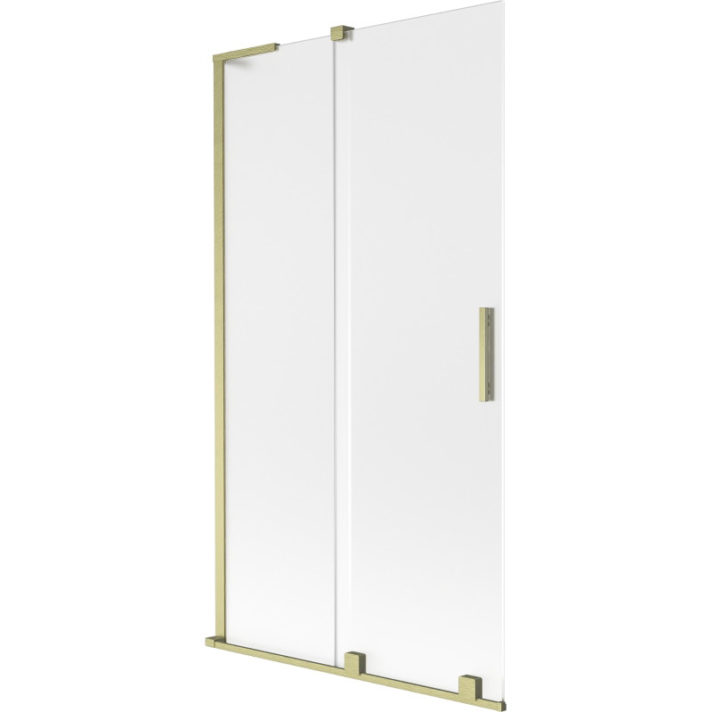 Mexen Velar L klizni paravan za kadu s 2 krila, 100 x 150 cm, mrazan, zlatno brušen - 896-100-003-31-55