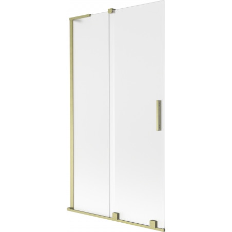Mexen Velar L klizni paravan za kadu s 2 krila, 100 x 150 cm, mrazan, zlatno brušen - 896-100-003-31-55