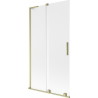 Mexen Velar L vannitoasirm 2-ukseline lükand 100 x 150 cm, härmas, kuldne harjatud - 896-100-003-31-55