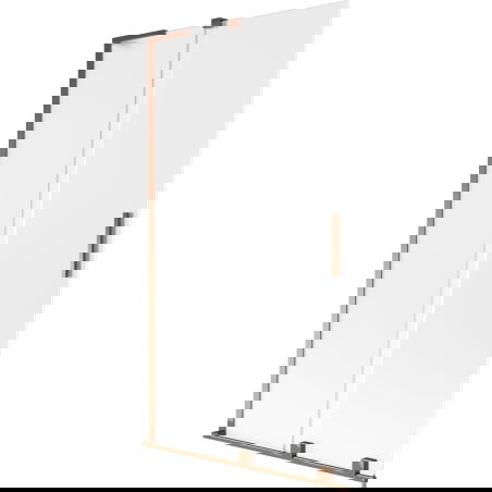 Mexen Velar L drsna 2-krilna tuš pregrada 100 x 150 cm, motni, rožnato zlato - 896-100-003-31-60