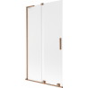 Mexen Velar L vannitoapaneel 2-osaline libistatav 100 x 150 cm, hall, harjatud vask - 896-100-003-31-65