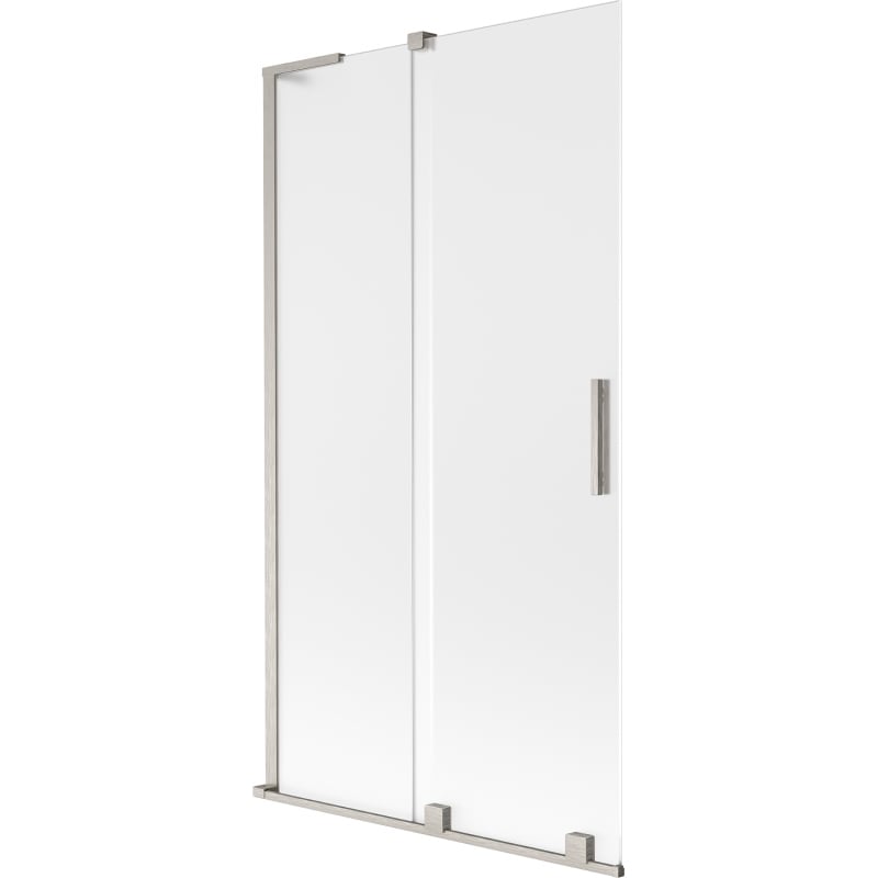 Mexen Velar L divisória de banho de 2 painéis deslizantes 100 x 150 cm, fosco, níquel escovado - 896-100-003-31-97