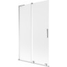 Mexen Velar L vanniakardin, 2-osaline, lükand 110 x 150 cm, jäätunud, kroom - 896-110-003-31-01