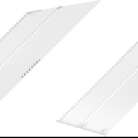 Mexen Velar L Badewannenabtrennung 2-flügelig verschiebbar 110 x 150 cm, Milchglas, weiß - 896-110-003-31-20