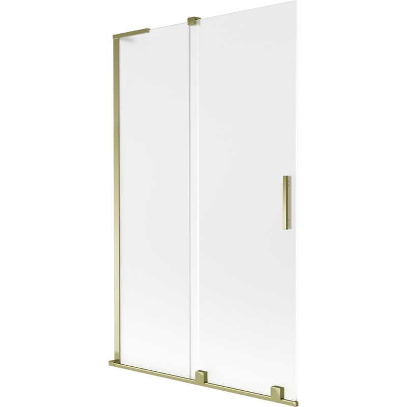 Mexen Velar L Badewannenabtrennung 2-flügelig verschiebbar 110 x 150 cm, matt, gold - 896-110-003-31-50