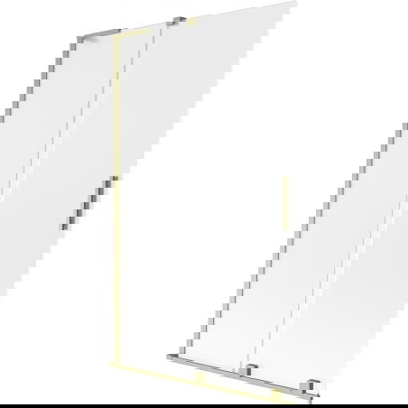 Mexen Velar L Badewannen-Faltwand 2-flügelig, verschiebbar 110 x 150 cm, mattiert, gold gebürstet - 896-110-003-31-55