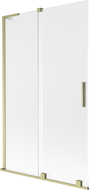 Mexen Velar L 2-panel sliding bath screen 110 x 150 cm, frosted, brushed gold - 896-110-003-31-55