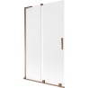 Mexen Velar L bi-fold shower screen 2-panel sliding 110 x 150 cm, frost, rose gold - 896-110-003-31-60